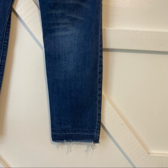 Kut From The Kloth Slim Straught Mid Rise Ankle Crop Raw Hem Denim Jeans Sz 6 - Picture 6 of 12